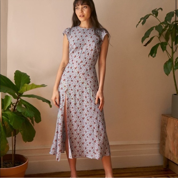 New reformation gavin dress in petunia Sz 8 - Picture 2 of 10